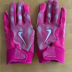 Nike Pink and White Sports Gloves